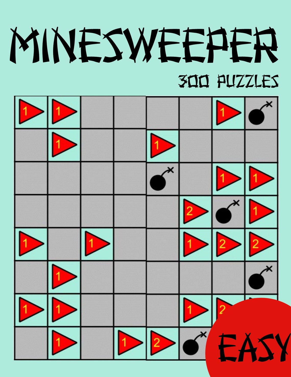 Minesweeper 300 Easy Logic Puzzles Printable PDF Etsy