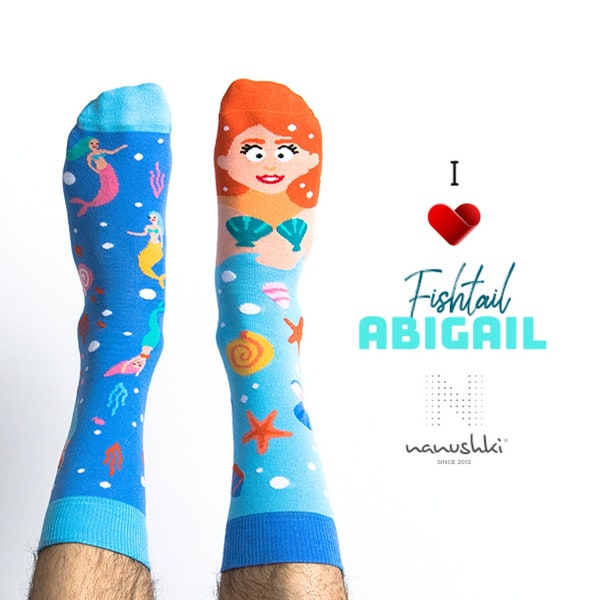 Zeemeermin sokken | Kleurrijke sokken | Motief sokken | Thema sokken | schattige sokken | schattige sokken