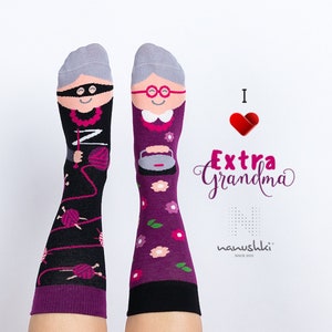 Grandma socks | Socks for grandma | Colorful motif socks | Funny Socks | Gift for grandma | Funny gift | Mother's Day gift