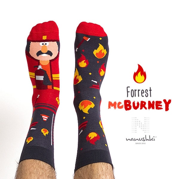 Feuerwehrmann Socken | Geschenk für Feuerwehrmann | Feuerwehr Socken | Themensocken | Besrufsocken | Bunte Socken | Motivsocken | Socken