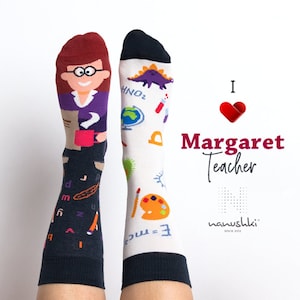 Gift for teacher | Gift for educator | Funny gift | Colorful socks | Motif socks | Theme socks | Professional socks