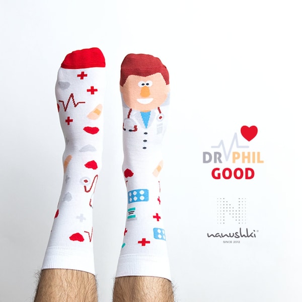 Doktor Socken | Geschenk für Arzt | Geschenk für Doktor  | Arztsocken | Themensocken | Berufssocken | Motivsocken | Bunte Socken