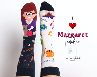 Regalo para profesor | Regalo para educador | Regalo divertido | Calcetines de colores | Calcetines con motivos | Calcetines temáticos | calcetines profesionales