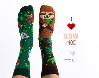 Faultier Socken | Faultier Geschenk | Witziges Geschenk | Bunte Socken | Motivsocken | Themensocken | Tiersocken | Niedliche Socken