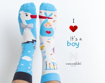 Gift for expectant parents | Gift for the birth of a boy | cute birth gift | Colorful socks | Motif socks | Themed socks