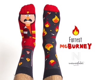 Firefighter Socks | Gift for firefighter | Fire department socks | Themed socks | Professional socks | Colorful socks | Motif socks | Socks