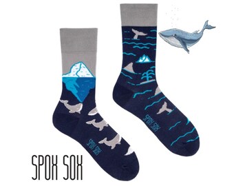 Whale socks | Socks with whales | Fish socks | Colorful socks | Motif socks | Theme socks | Gift idea for anglers