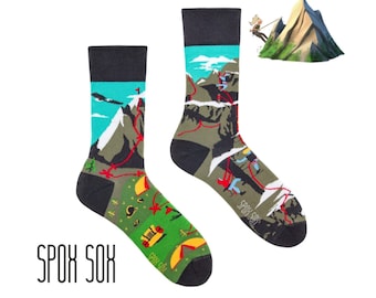 Chaussettes d'alpinisme | Cadeaux pour les alpinistes | Cadeaux pour randonneurs | Chaussettes de randonnée | chaussettes colorées | Chaussettes à motifs | Chaussettes Tehmen