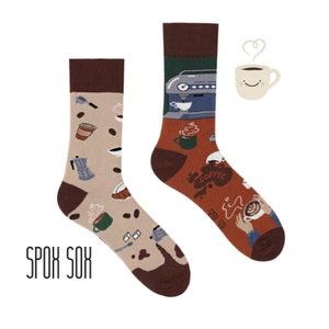 Coffee Socks | Gift for coffee drinkers | Funny Socks | Colorful socks | Motif socks | Themed socks | Mismatched socks