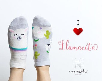 Lama Socken | Sneakersocken | Verrückte Socken | Lustige Socken | Bunte Sneakers | LOW Socken | kurze Socken | LOWs