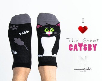 Katzen Socken | Sneakersocken | Verrückte Socken | Lustige Socken | Bunte Sneakers | LOW Socken | kurze Socken | LOWs