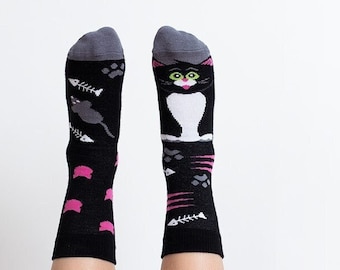 Cat children's socks | Mouse children's socks | Cat and mouse | Motif socks for children | colorful socks for children | Gift for boys and girls