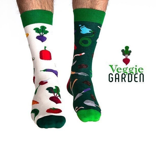 Gärtner Socken | Gemüse Socken | Socken für Gartenfreunde | Bunte Socken | Motivsocken | Themensocken | Socken mit Gemüse drauf