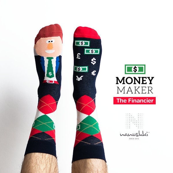 Geschenk für Bänker | Geschenk für Bankier | Geschenk für Bankfachmann | Berufssocken | Motivsocken | Themensocken | bunte Socken