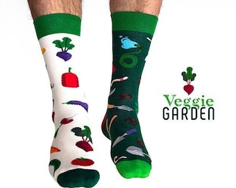 Gardener socks | Vegetable socks | Socks for gardening lovers | Colorful socks | Motif socks | Themed socks | Socks with vegetables on them