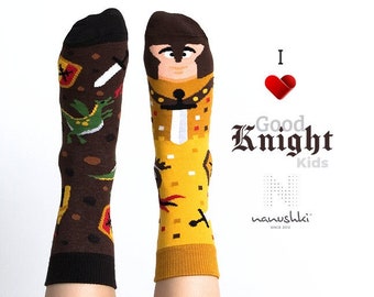 Knight socks for children | Dragon Socks | Funny socks for kids | fair trade socks | Children's socks