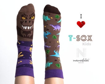 T-Rex socks for children | Dino socks for children | Colorful socks for children | Funny Socks | Fair socks | Socks with dinosaurs on them