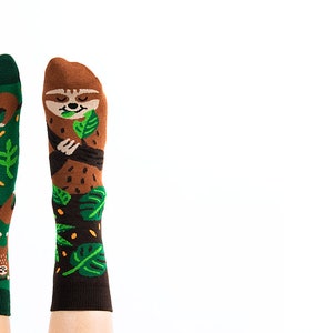 Megasüße Faultier Socken für Kinder Faultier Socken für Kinder Witzige Socken für Kids fairtrade Socken Socken mit Tieren Faultier Bild 2