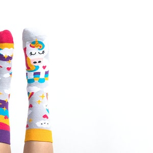 Unicorn socks for children Happy Unicorn Colorful socks for children Funny Socks Fair socks Funny gift Unicorn socks image 2