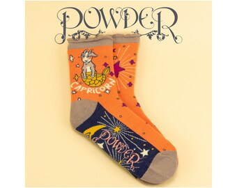 Zodiac Socks Capricorn | Capricorn Socks | Bamboo socks | Bamboo motif socks | colorful socks made of bamboo | Gift box
