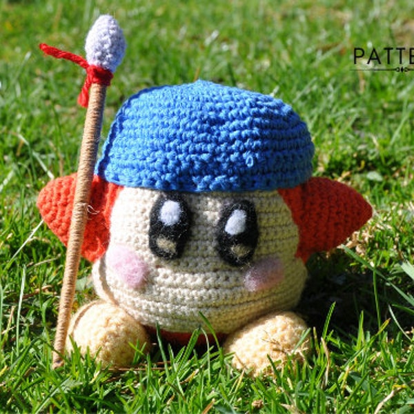 Crochet Kirby's Adorable Sidekick: Waddle Dee Plush Toy - Amigurumi Pattern for Cute Crochet Plushie"