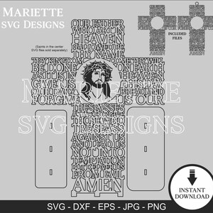 Our Father Cross | Catholic Cross | Laser Cut File SVG Digital File | INSTANT DOWNLOAD