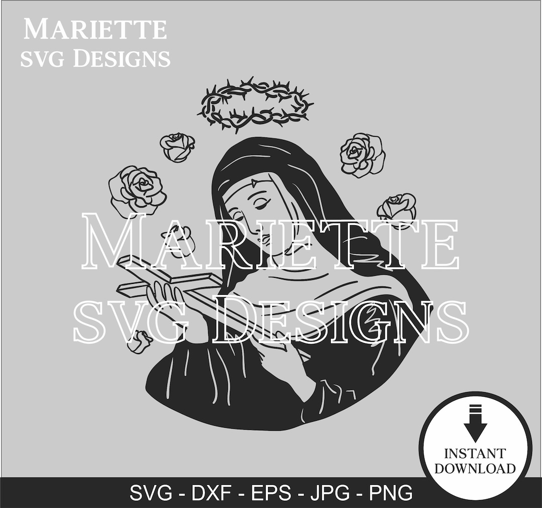 Saint Rita St Rita Illustration Saint Church Religious Laser Cut File