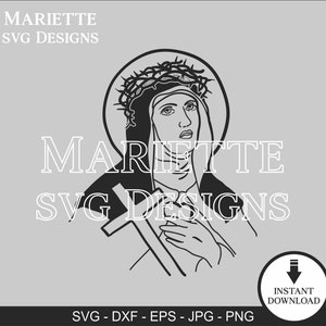Sint Veronica Giuliani | St. Veronica Giuliani Illustratie | Sint | Kerk| Religieus | Lasergesneden bestand SVG digitaal bestand | DIRECTE DOWNLOAD