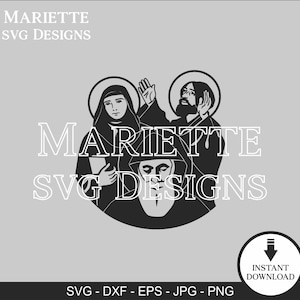 Maronitische heiligen | Libanese heiligen | Sint-Charbel | Sint Rafka | Sint Nimatullah AlHardini | Lasergesneden bestand SVG digitaal bestand | DIRECTE DOWNLOAD