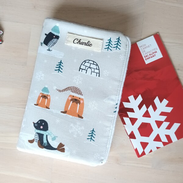 pochette médailles de ski animaux personnalisable