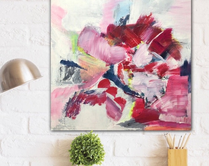 Abstract modern picture 50 x 50 cm acrylic on canvas, wall decoration modern directly from the artist contemporary art, picture trend modern decoration