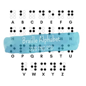 Braille SVG, pacote Braille Svg, PNG, PSD