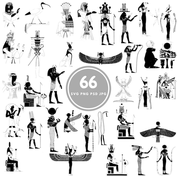 Egypt Gods SVG 66 Egyptian Svg Bundle PNG PSD - Etsy