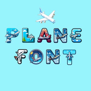 Vliegtuiglettertype, vliegtuiglettertype, vliegtuigletters als PNG