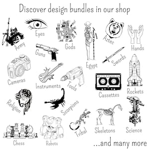 Tribal Animal SVG Bundle, 40 tribal designs, PNG, PSD image 9