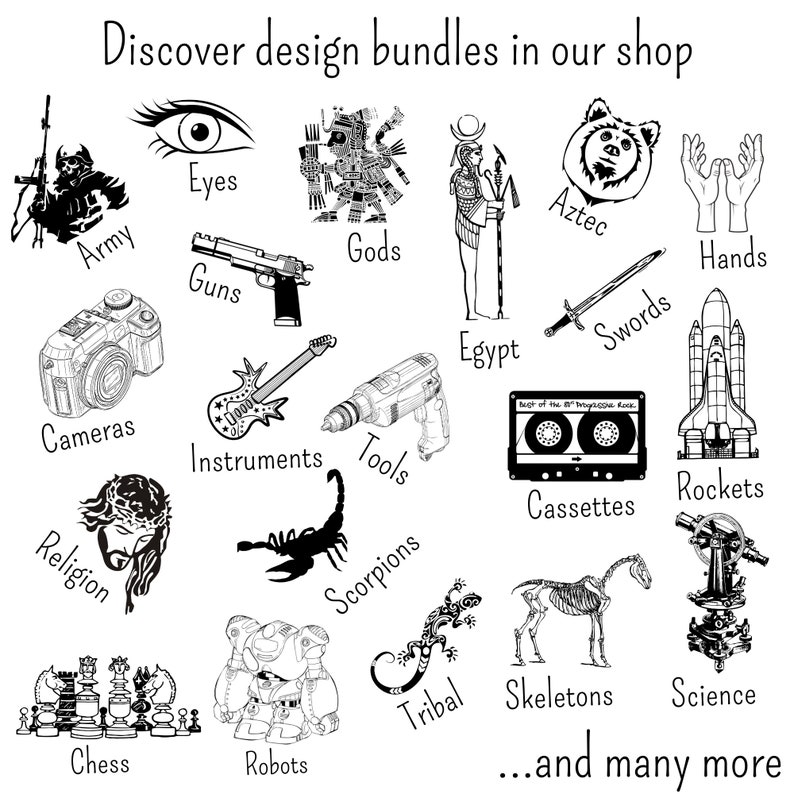 Tribal Animal SVG Bundle, 40 tribal designs, PNG, PSD image 9