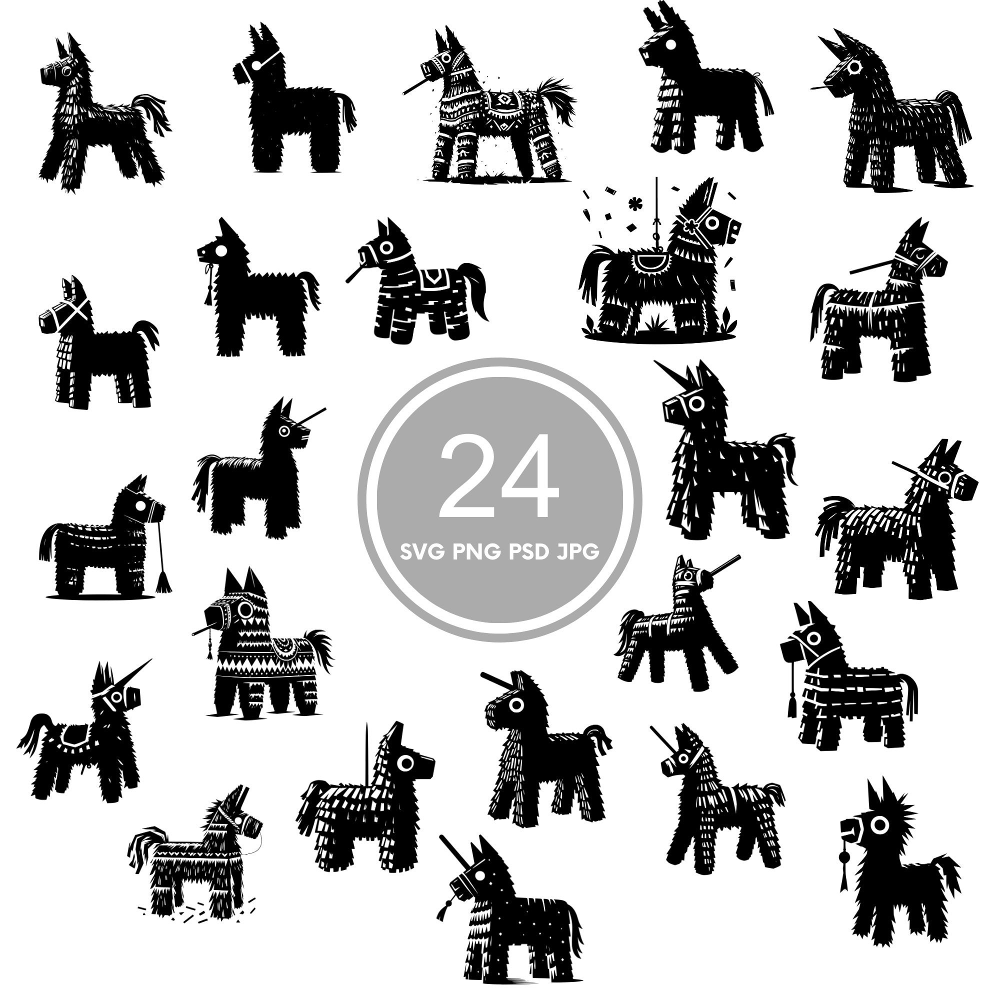 Pinata Paper Vector Pinata SVG Bundle, 24 Pinata Designs, PNG, PSD - Etsy