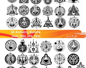 Alquimia SVG, 38 Paquete Alquimia Svg, PNG, PSD