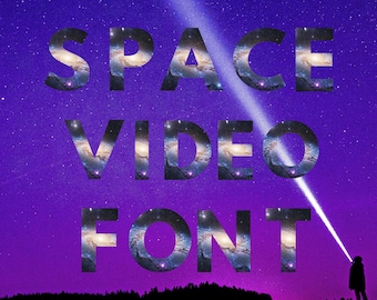 Fuente de video espacial: letras de video animadas