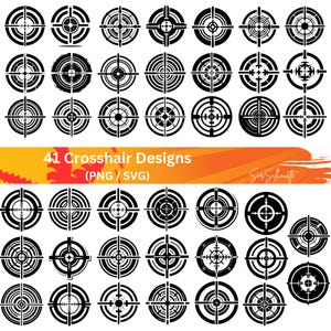 Draadkruis SVG, 41 Sniper Svg bundel, PNG