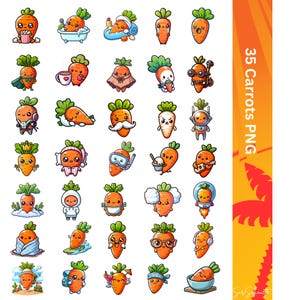 Cute Carrot Digital Design for Stickers