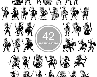 Zulu Warrior SVG Bundle, 42 zulu designs, PNG, PSD