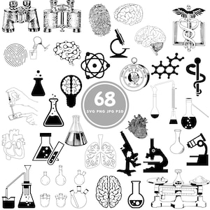 Sciences SVG, 68 Chimie Svg Bundle, PNG, PSD