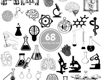 Sciences SVG, pakiet 68 Chemistry Svg, PNG, PSD