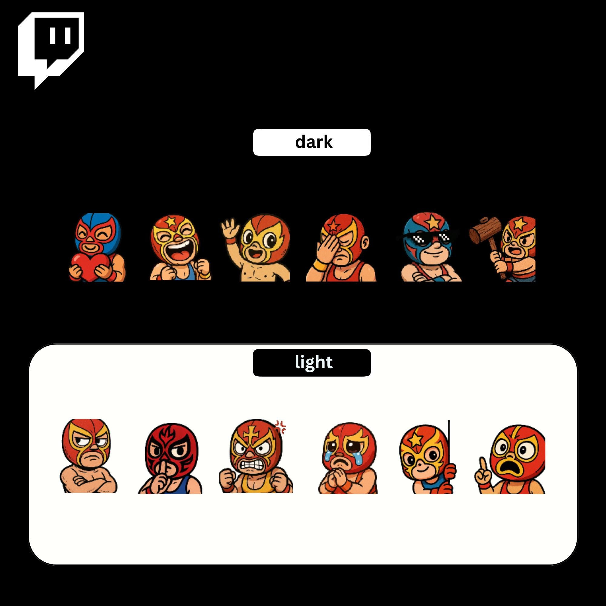 Animated Lucha Libre Emotes, Mexican Wrestler Gifs, Masked Fighter ...