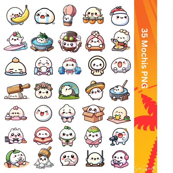 Mochi Sticker - Etsy