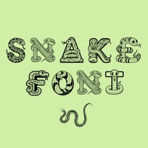 Snake Alphabet Coloring PNG – Slithery Letters for Kids