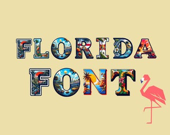 Florida Schriftart, Florida Buchstaben als PNG