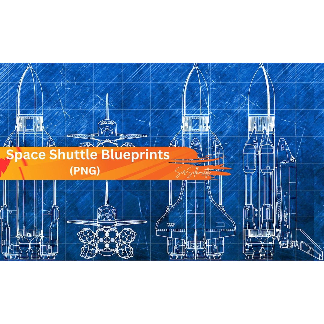 4 Space Shuttle Blueprint Pngs | NASA Orbiter Technical Drawing ...