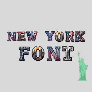 Carattere New York, lettere New York come PNG